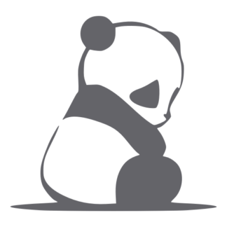 Sad Panda Decal (Grey)